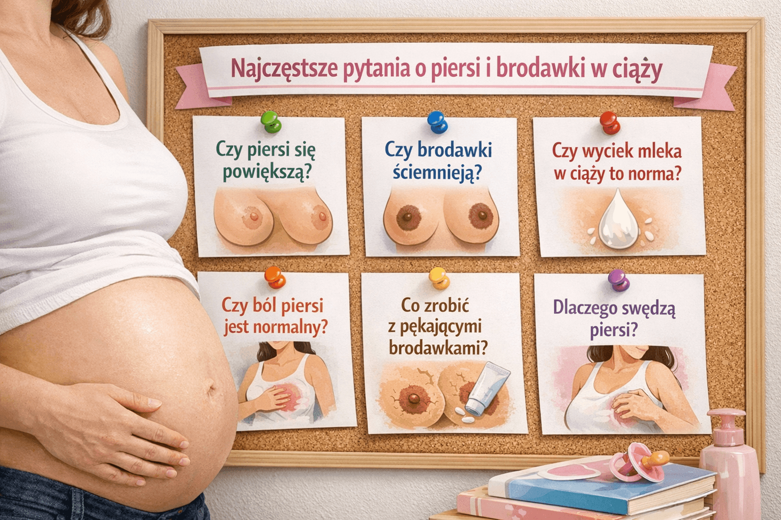 Zmiany piersi i brodawek jako wczesny objaw ciąży