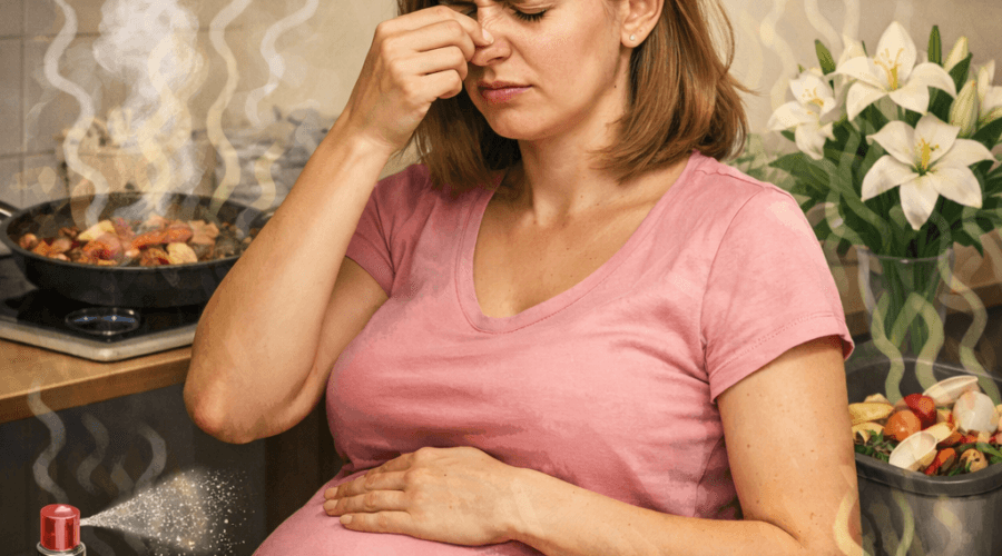 Nadwrażliwość na zapachy w pierwszym trymestrze ciąży