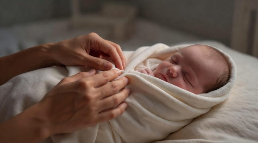 Bezpieczne spowijanie noworodka krok po kroku nocą